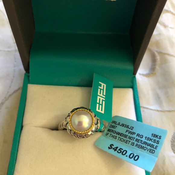 Effy Jewelry - EFFY Sterling 18K Cultured Freshwater Pearl Ring